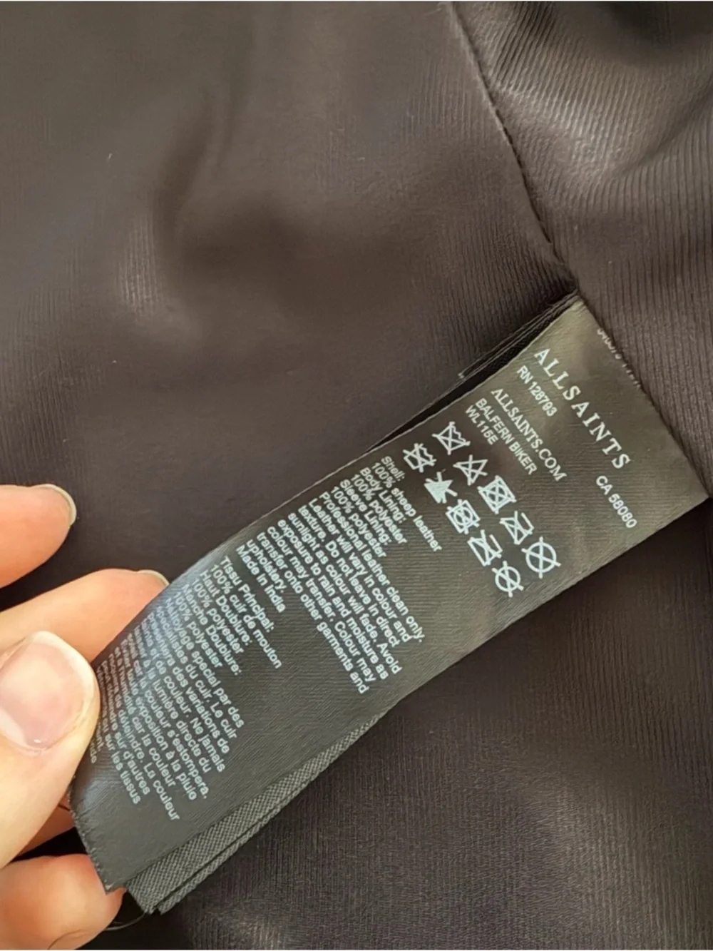 Allsaints BALFERN LEATHER BIKER JACKET - Picture 6 of 7